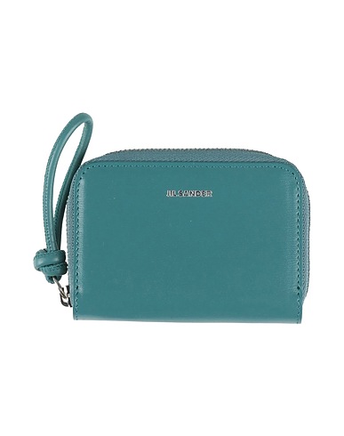 JIL SANDER Wallet Slate blue 100% Cow leather