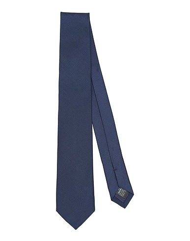 DUNHILL Ties and bow ties Navy blue 100% Mulberry silk