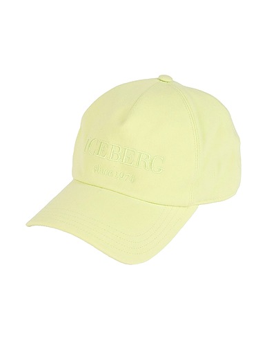 ICEBERG Hat Lime green 100% Cotton, Polyester