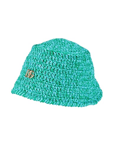 DOLCE&GABBANA Hat Turquoise 100% Cotton, Zamak