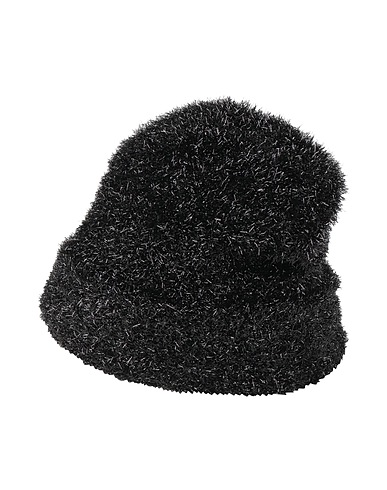 MSGM Hat Black 71% Metallic Polyester, 29% Polyamide