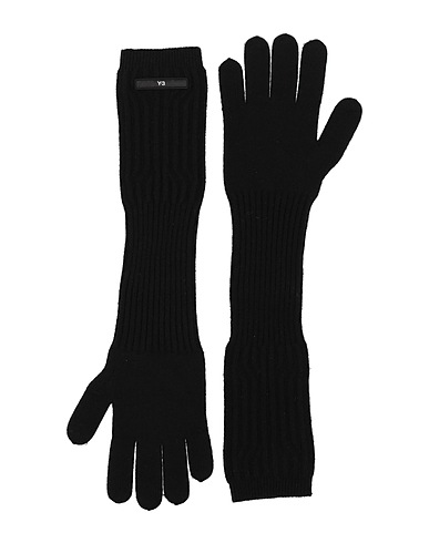 Y-3 Handschuhe Schwarz 83% Wolle, 15% Polyamid, 1% Elastan, 1% Polyester