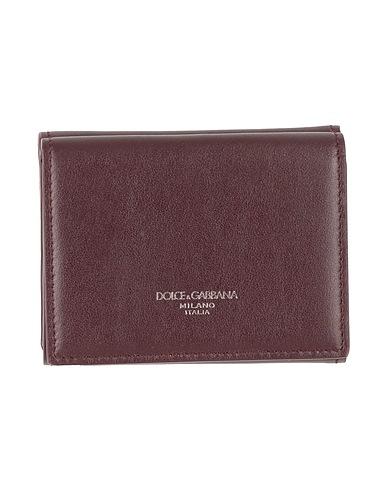 DOLCE&GABBANA Wallet Plum 100% Calfskin