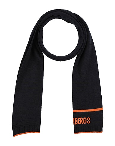 BIKKEMBERGS Scarves and foulards Midnight blue 50% Acrylic, 50% Wool