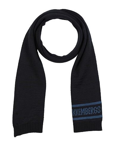 BIKKEMBERGS Sciarpe e foulard Blu notte 50% Acrilico, 50% Lana