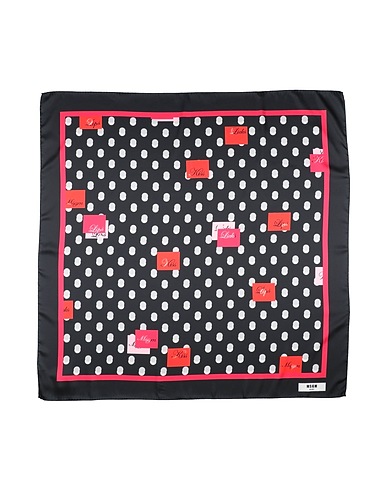 MSGM Scarves and foulards Black 100% Polyester