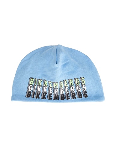 BIKKEMBERGS Hat Light blue 95% Cotton, 5% Elastane