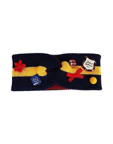 DOLCE&GABBANA Hair accessory Midnight blue 100% Virgin Wool, Polyester, Brass, Enamel, Polyamide
