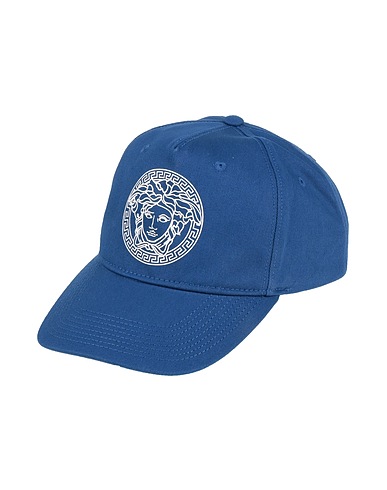 VERSACE Hat Blue 100% Cotton