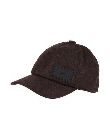 EMPORIO ARMANI Hat Chocolate brown 70% Wool, 25% Polyester, 5% Other Fibres, Acrylic