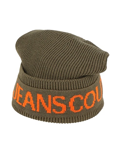 VERSACE JEANS COUTURE Cappello Verde militare 50% Acrilico, 50% Lana