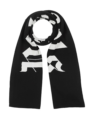PALM ANGELS Scarves and foulards Black 50% Wool, 50% Acrylic