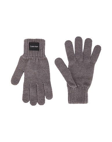 CALVIN KLEIN Handschuhe Grau 50% Acryl, 50% Baumwolle