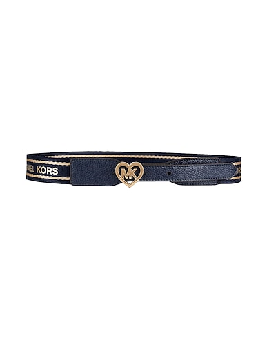 MICHAEL MICHAEL KORS Belts Midnight blue 100% Polyester, Metal