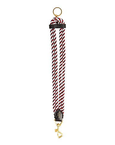 THOM BROWNE Porte-clés Rouge Fibres textiles, Cuir