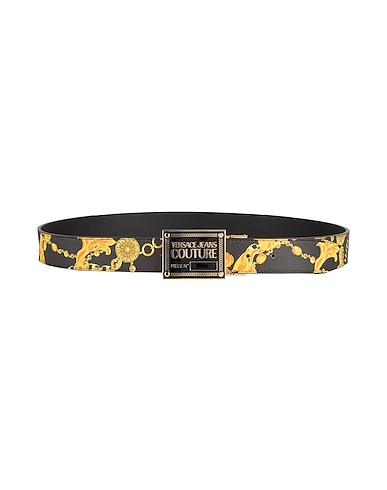 VERSACE JEANS COUTURE Leather belt Black Leather