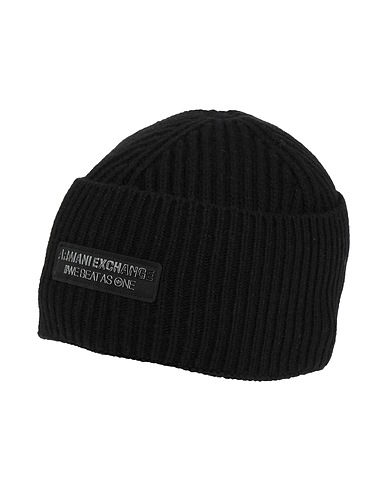 ARMANI EXCHANGE Cappello Nero 80% Lana, 20% Poliammide