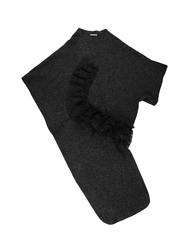 MAURIZIO Scarves and foulards ANTRACITE 75% Wool, 25% Polyester