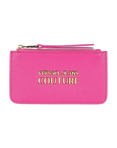 VERSACE JEANS COUTURE Small Leather Goods Magenta Polyester, Polyurethane resin