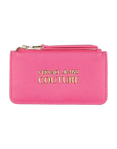 VERSACE JEANS COUTURE Small Leather Goods Fuchsia Polyester, Polyurethane resin