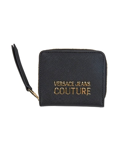 VERSACE JEANS COUTURE Wallet Black 100% Polyester, Polyurethane resin