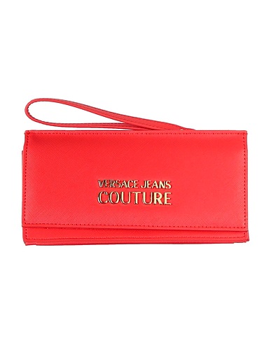 VERSACE JEANS COUTURE Wallet Tomato red Polyester, Polyurethane resin