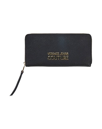 VERSACE JEANS COUTURE Wallet Black 100% Polyester, Polyurethane resin