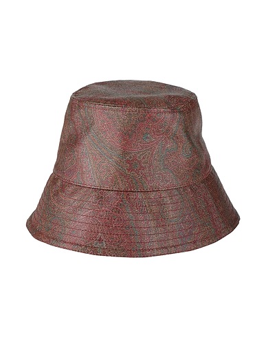 ETRO Hat Chocolate brown 76% Cotton, 24% Polyester, PVC - Polyvinyl chloride