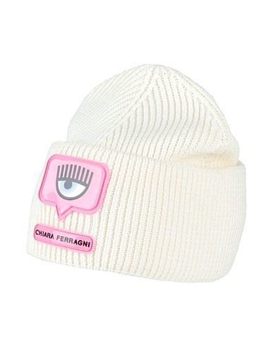CHIARA FERRAGNI Cappello Bianco 50% Acrilico, 50% Lana