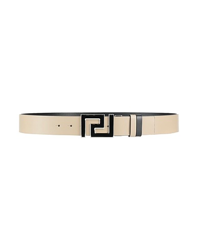 VERSACE Leather belt Taupe Leather