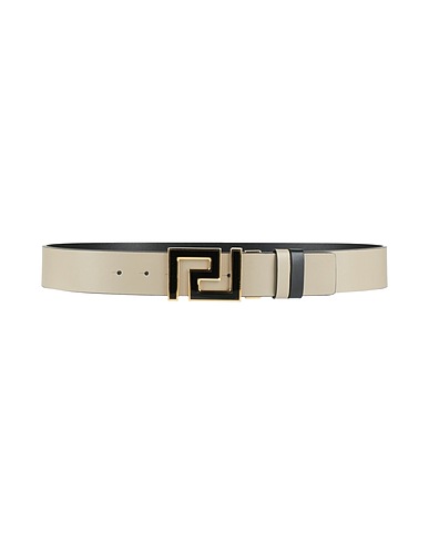 VERSACE Leather belt BEIGE Leather