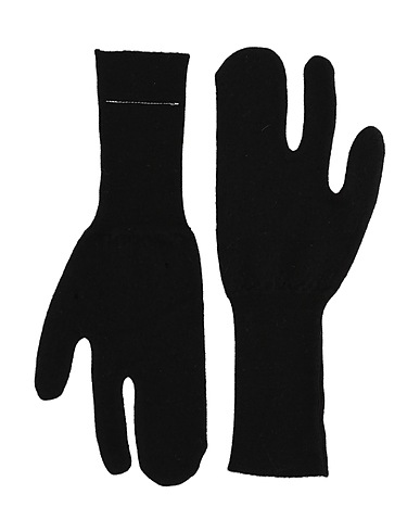 MM6 MAISON MARGIELA 手袋 ブラック ウール 100%