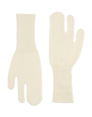 MM6 MAISON MARGIELA Gloves Ivory 100% Wool