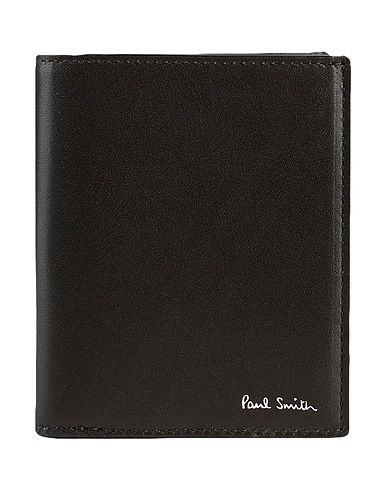 PAUL SMITH Wallet Black 100% Calfskin, Lambskin