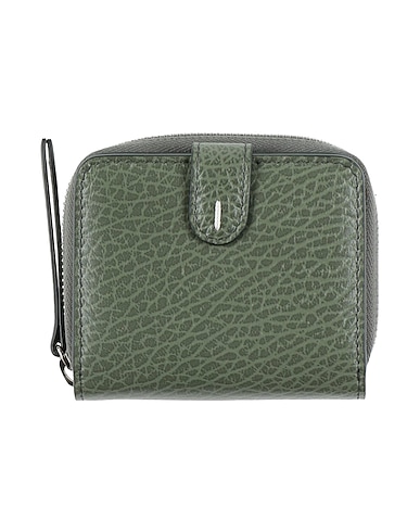 MAISON MARGIELA Wallet Military green 100% Cow leather