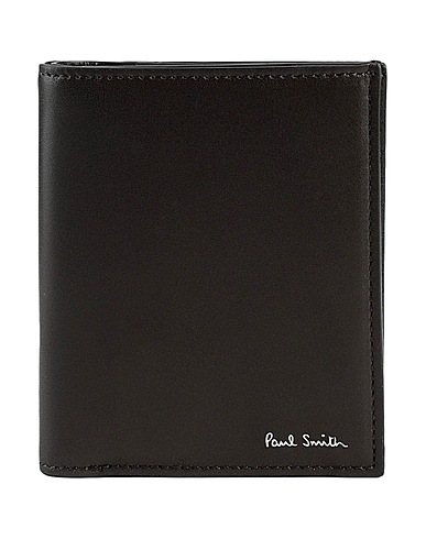 PAUL SMITH Brieftasche Schwarz 100% Kalbsleder, Lammleder