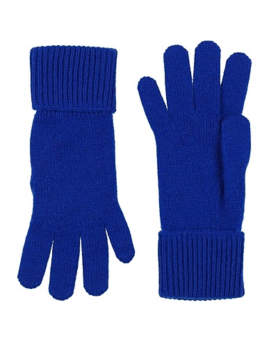 BURBERRY Gloves Bright blue 100% Cashmere