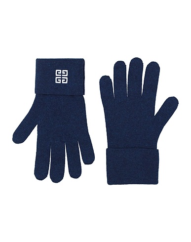 GIVENCHY Gloves Blue 70% Wool, 30% Cashmere