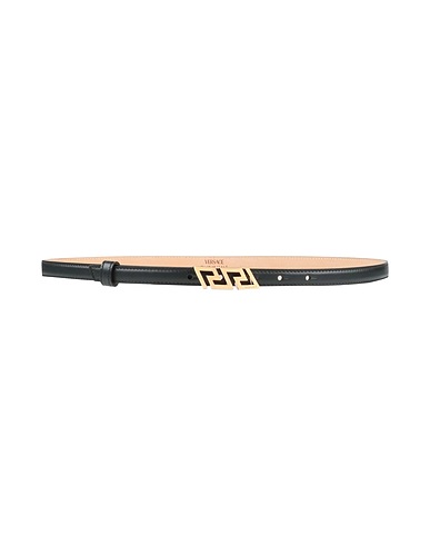 VERSACE Thin belt Black Leather