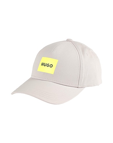 HUGO Hat Light grey 100% Cotton