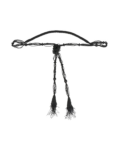 JOHANNA ORTIZ Thin belt NERO 75% Glass, 15% Polyester, 9% Metal, 1% Lurex®