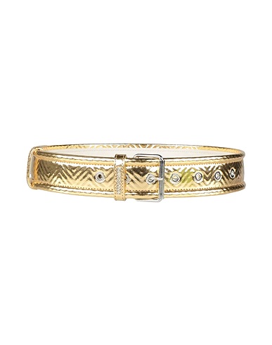 MISSONI Belts Gold 74% Cotton, 26% Viscose, Calfskin, Metallic fiber, Polyurethane