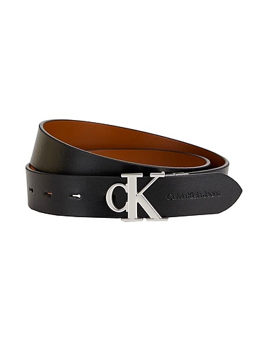 CALVIN KLEIN JEANS Belts Black 50% Leather, 30% Polyurethane, 20% Polyester