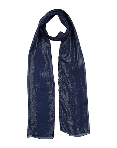 EMPORIO ARMANI Scarves and foulards Blue 74% Silk, 26% Polyamide