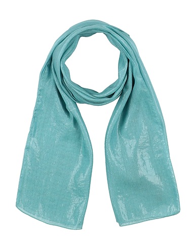 EMPORIO ARMANI Scarves and foulards Turquoise 74% Silk, 26% Polyamide