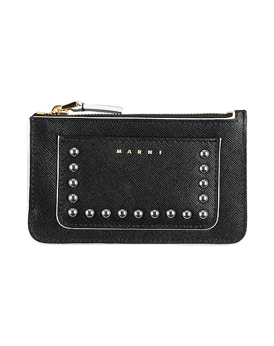 MARNI Small Leather Goods Black 100% Cow leather, Brass, Zinc, Aluminum, Copper