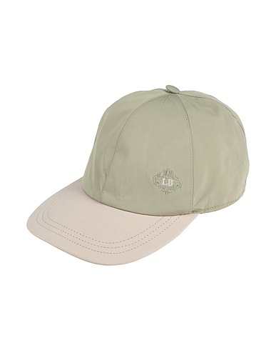 LUIGI BORRELLI NAPOLI Hat Sage green 100% Leather, Nylon