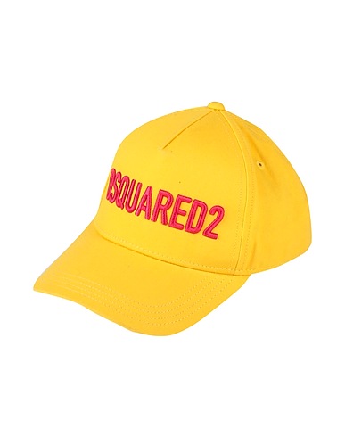 DSQUARED2 Hat Yellow 100% Cotton, Polyester