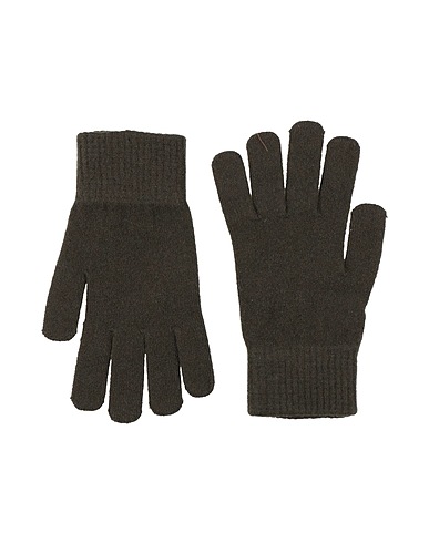 YVES SALOMON Gloves Dark green 70% Wool, 30% Cashmere