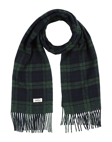 DRÔLE DE MONSIEUR Sciarpe e foulard Verde scuro 100% Lana Vergine